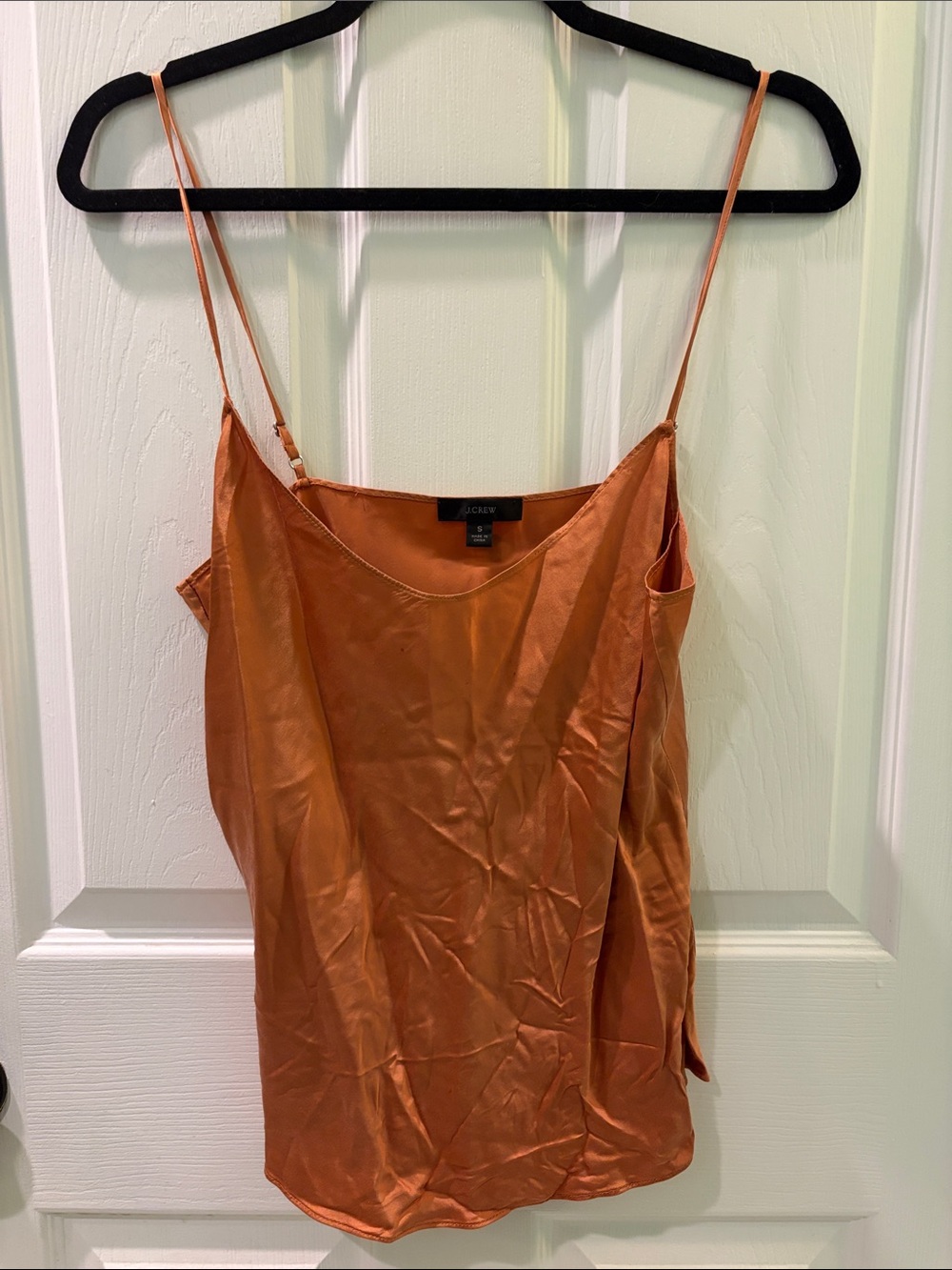 J. Crew Satin Camisole in Burnt Orange